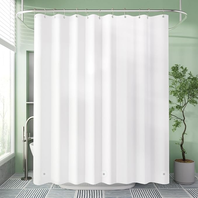 AmazerBath Extra Long Shower Curtain Liner, 72x84 Plastic White Shower Liner - Image 7