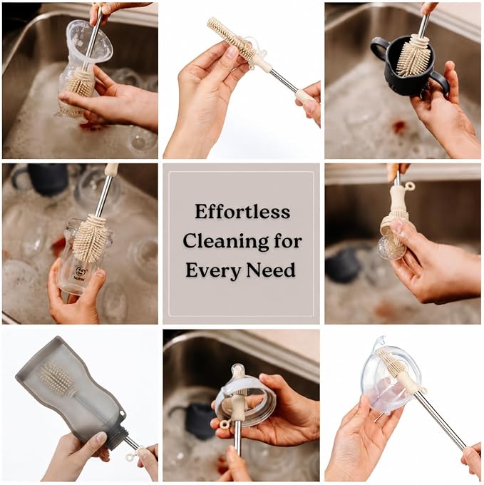 Haakaa Food-Grade Silicone Cleaning Brush Kit 3-Piece | Household Cleaning - Image 6