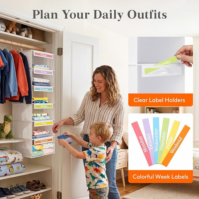 Lifewit 6 Shelf Weekly Clothes Storage Organizer - Image 5