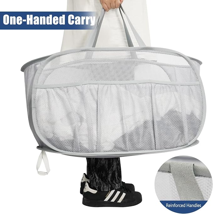 Collapsible Laundry Baskets, Upgrade Pop Up Laundry Hamper - Image 6