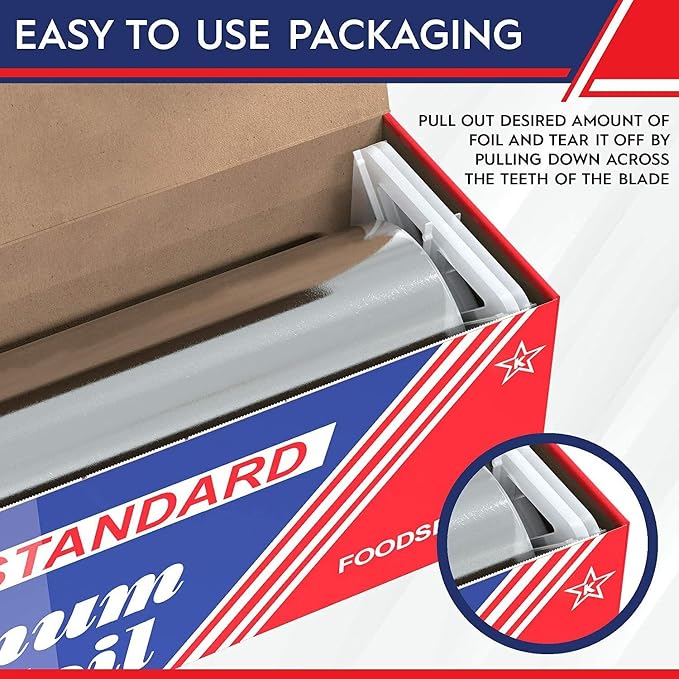 12" x 1000' Food Service Standard Aluminum Foil Roll - Image 3