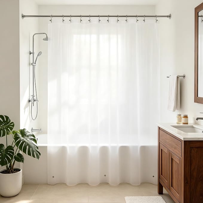 Barossa Design Frosted Shower Curtain Liner Waterproof PEVA - Image 8
