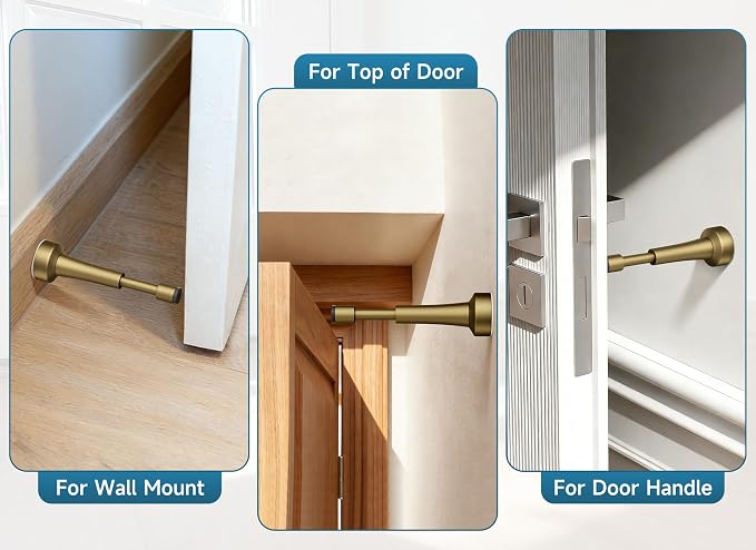 2PCS Spring Door Stoppers for Wall - Image 7