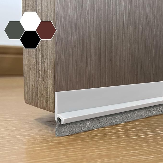 Self-Adhesive Brush Door Sweep, 39.37" L x 1" W, Blocks Dust and Noise by Unknown