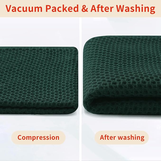 Homaxy 100% Cotton Waffle Weave Kitchen Dish Cloths 18-Pack, Ultra Soft - Image 8