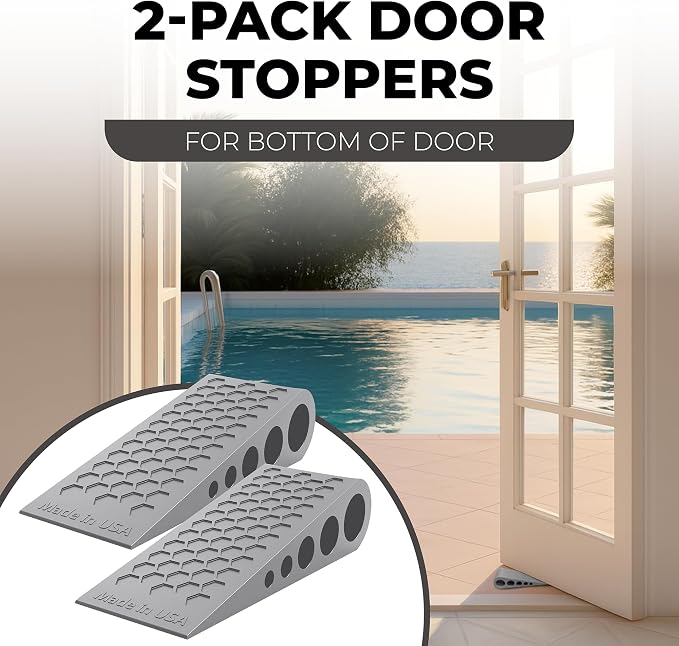 Door Stoppers for Bottom of Door Premium Floor Rubber Door Stop Wedge Made in - Image 4