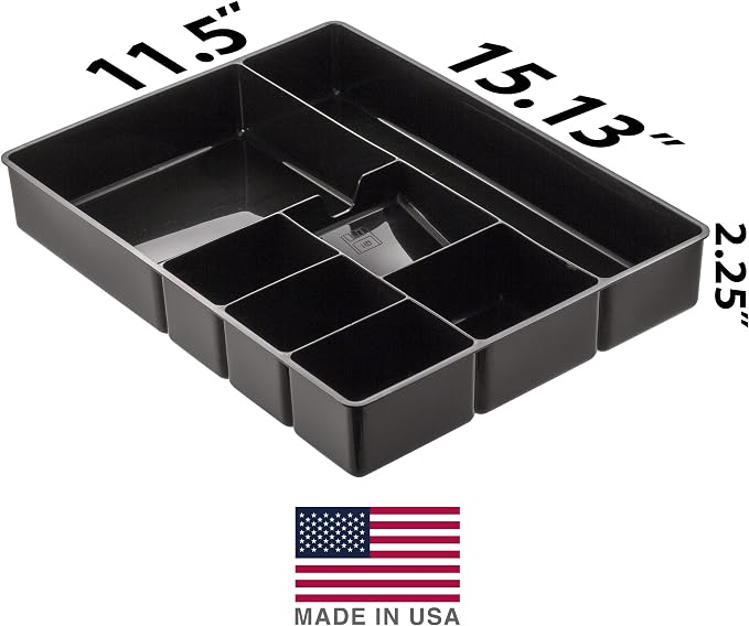 Officemate Deep Drawer Organizer Tray, 8 Compartments, 2 1/4"H x 15 1/8"W x 11 - Image 2