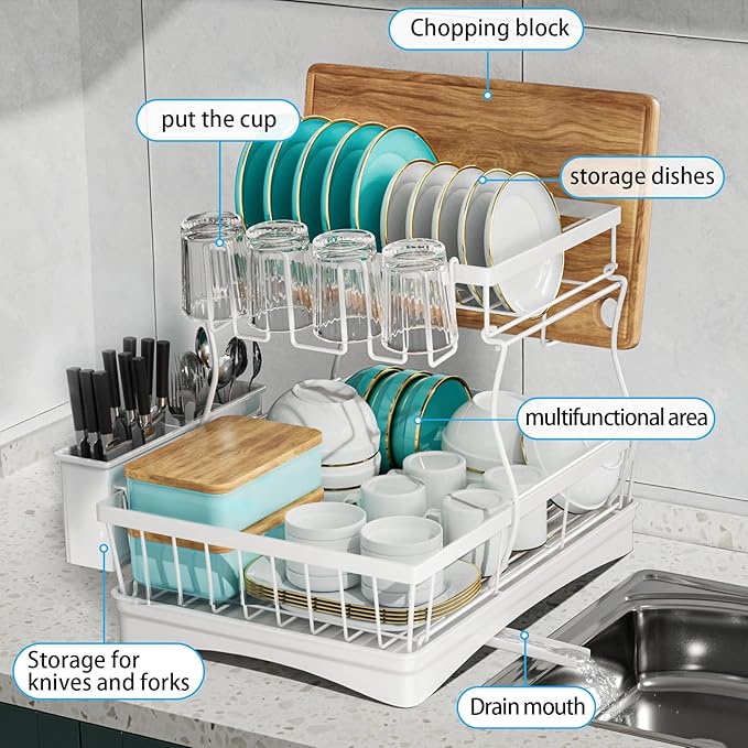 7 code 2-Tier Large Dish Drying Rack - Image 6