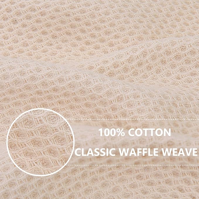 Homaxy 100% Cotton Waffle Weave Kitchen Dish Towels 6-Pack, Ultra Soft - Image 2
