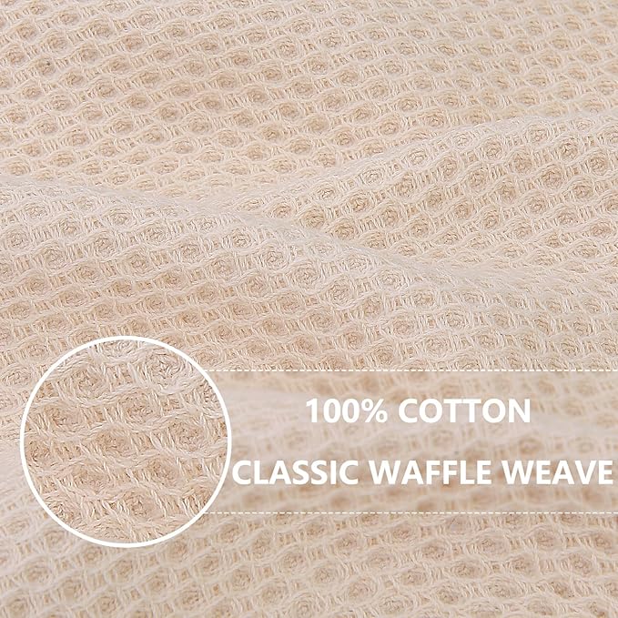 Homaxy 100% Cotton Waffle Weave Kitchen Dish Towels 12-Pack, Ultra Soft - Image 2