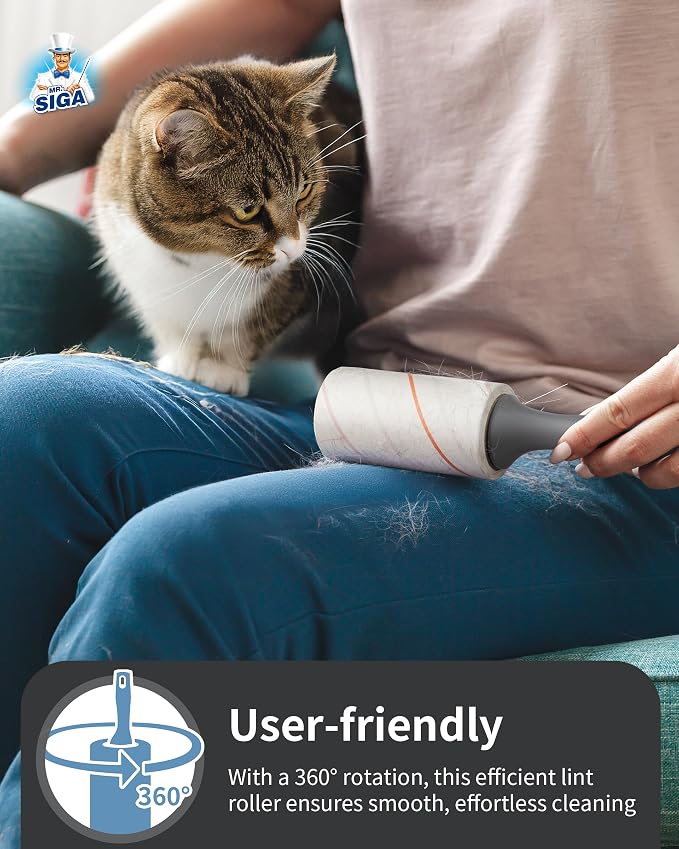 MR.SIGA Extra Sticky Lint Roller Pet Hair Remover - Image 7