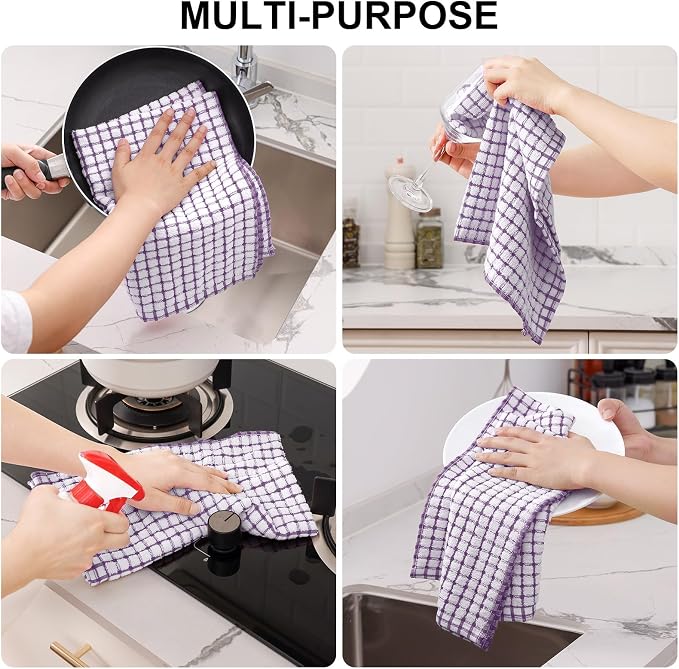 Kitinjoy Cotton 12 Pack Terry Kitchen Towels - Image 3