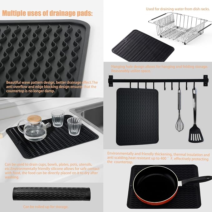 NiuYichee Stainless Steel Dish Drying Rack, Expandable Fruit & Vegetable Drain - Image 9