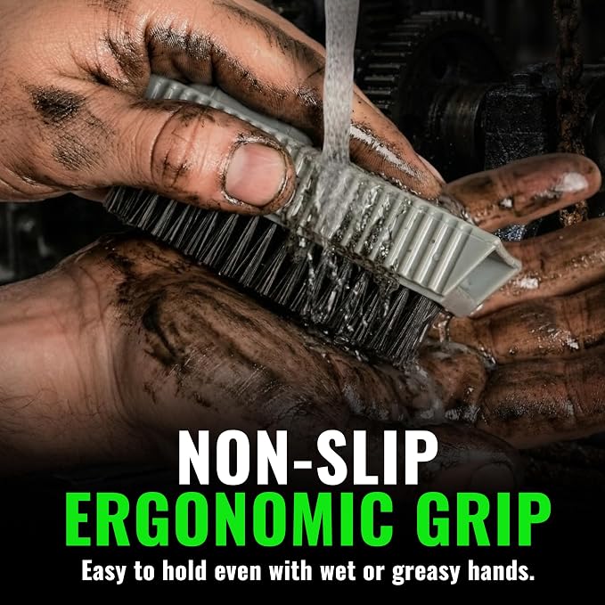 Grip Clean Heavy Duty Stiff Bristle Nail Brush - Image 4