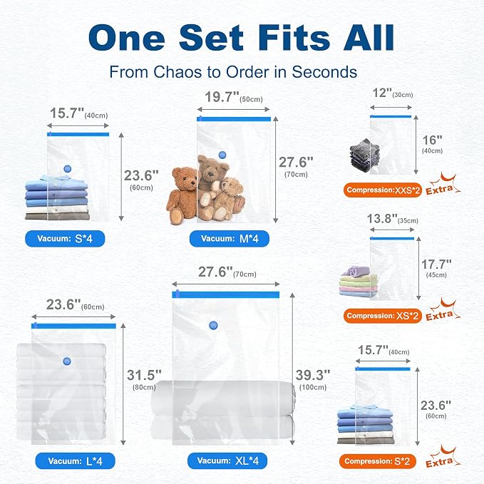 HOUSE DAY 22 Pack Vacuum Storage Bags - Image 9