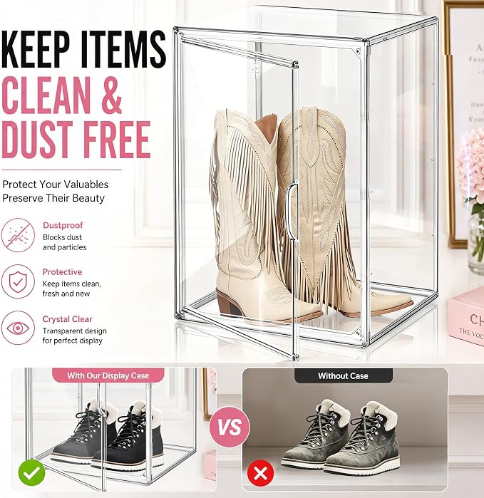 Clear Tall Boot Storage Box, Organizer - Image 4