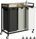 Herture Laundry Hampers with Shelf, Laundry Basket 3 Section, 3 x 15.87 Gal by Herture