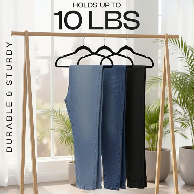 Utopia Home Velvet Hangers, 30 Pack | Luxury Non-Slip Slim Pant & Coat Hangers - Image 6