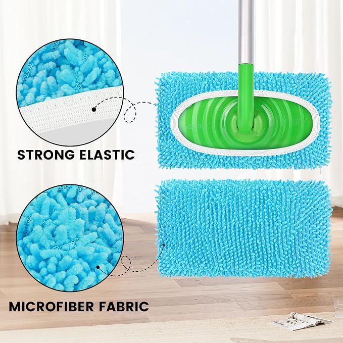 6Pcs Reusable Microfiber Mop Pads Compatible - Image 3