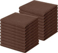 Homaxy 100% Cotton Waffle Weave Kitchen Dish Cloths 18-Pack, Coffee | 12 x 12 by Homaxy