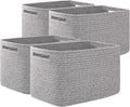 OIAHOMY 4 Pack Storage Baskets for Organizing 15L Cube Storage Bins Grey by MasterofSpaceOptimization