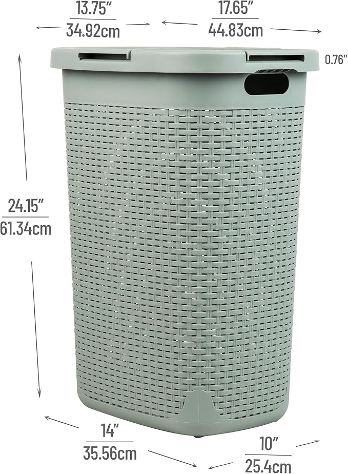 Mind Reader Slim Laundry Hamper - Image 3