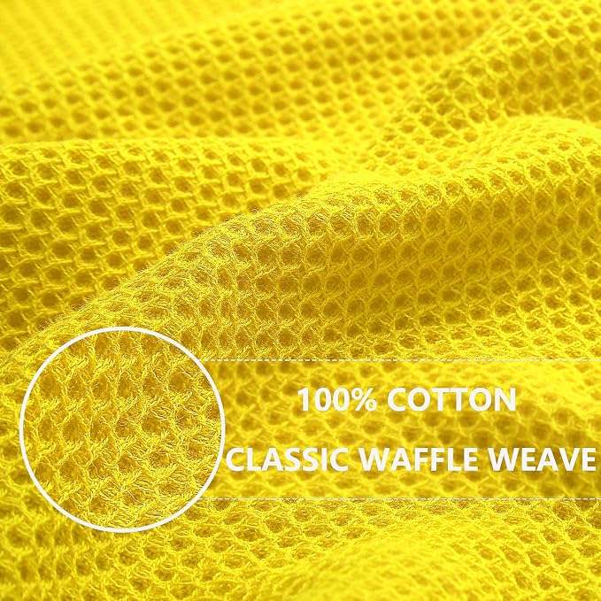 Homaxy 100% Cotton Waffle Weave Kitchen Dish Towels 4-Pack, Ultra Soft - Image 2