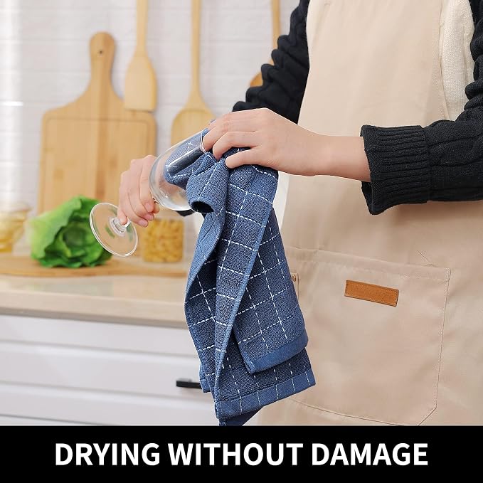 Homaxy 100% Cotton Terry Kitchen Towels, 8 Pack - Image 4