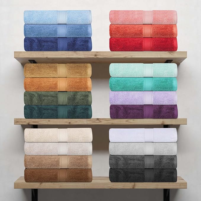 Superior Egyptian Cotton 800 GSM Plush & Absorbent, 9 Piece Set, Charcoal | - Image 8