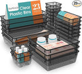 23 PCS Drawer Organizer Set, 5 Size Bathroom and kitchen organizer Trays | by StorMiracle