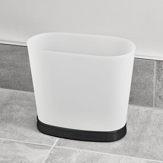 iDesign Slim Bathroom Trash Can, Small Plastic Garbage Can - Image 7