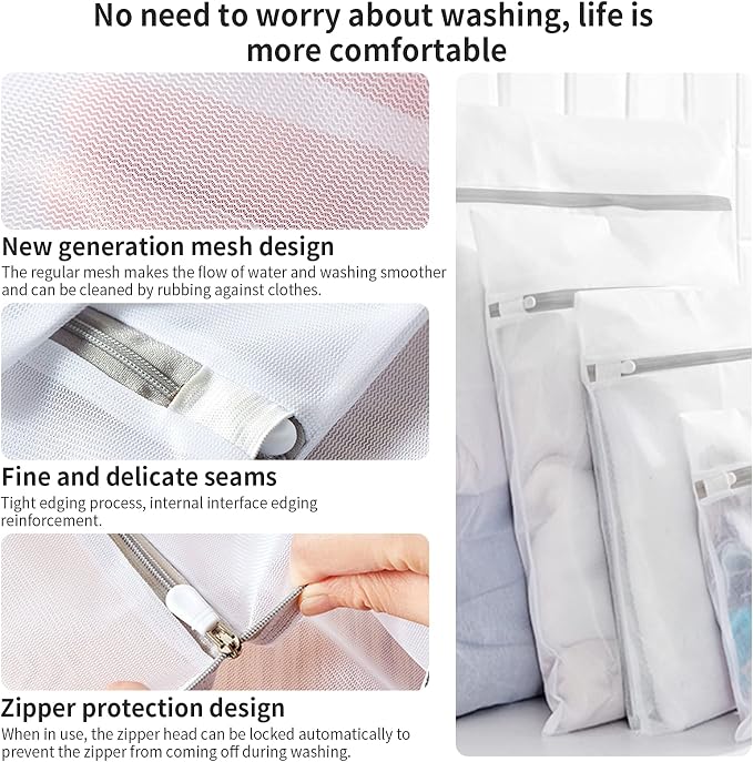 3 Pack Small Mesh Laundry Bags by MDSXO- Small Durable Lingerie Delicates Bag - Image 4