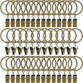 40 Pack Curtain Rings with Clips, Drapery Clips with Rings, Drapes Rings 1.26 by AMZSEVEN
