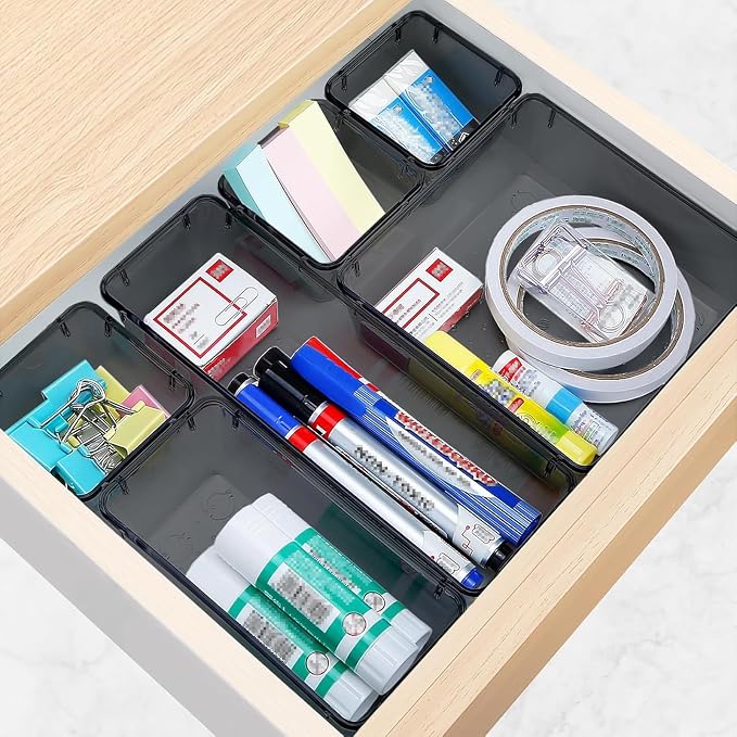 10 PCS Drawer Organizer Set, 5 Size Bathroom and kitchen organizer Trays | - Image 6