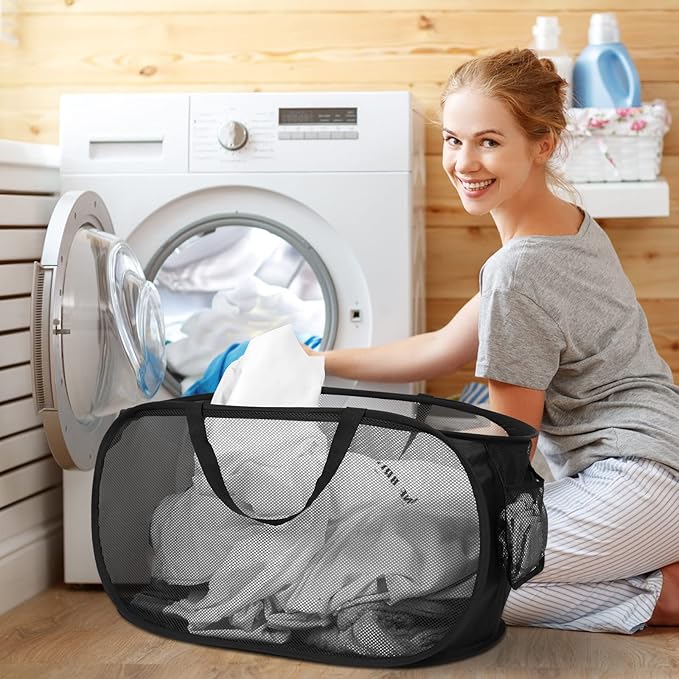 4 Pack Collapsible Laundry Baskets, Foldable Laundry Basket - Image 3