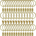 40 Pack Curtain Rings with Clips, Drapery Clips with Rings, Drapes Rings 1.26 by AMZSEVEN