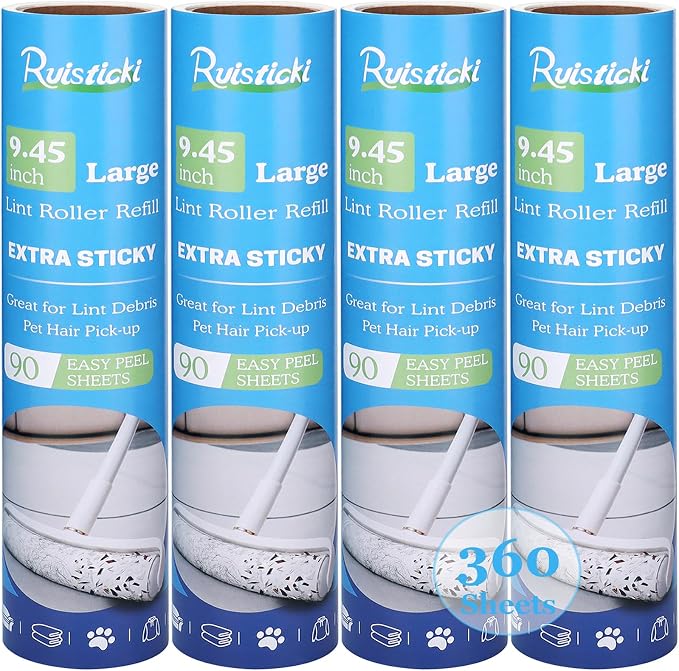 9.45 inch Lint Roller Refills for Large Long Handle Lint Rollers for Carpet by Unknown