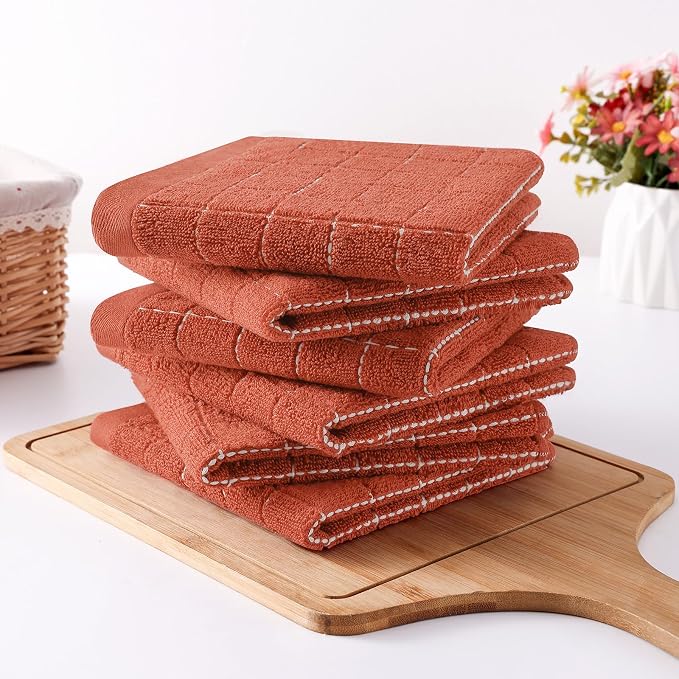 Homaxy 100% Cotton Terry Kitchen Towels, 12 Pack - Image 8