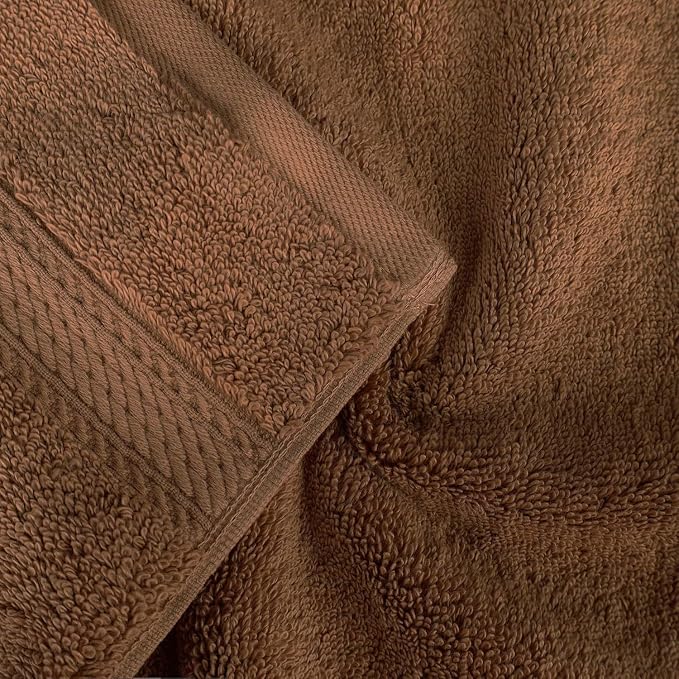 SUPERIOR Egyptian Cotton Pile Plush Bath Sheet, 2 Piece Set, Chocolate | Highly - Image 4