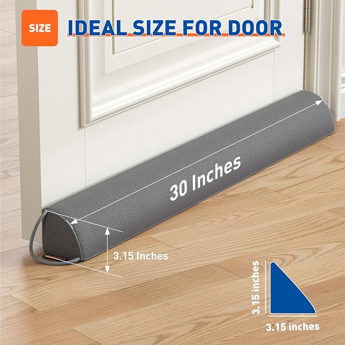 MAGZO Draft Stopper for Bottom of Door 30 Inches, Durable Home Under Door Gap - Image 3