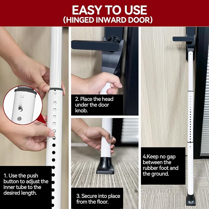 AceMining Door Security Bar, Patio Door Lock, 20-50 in | Sliding Glass Door - Image 8