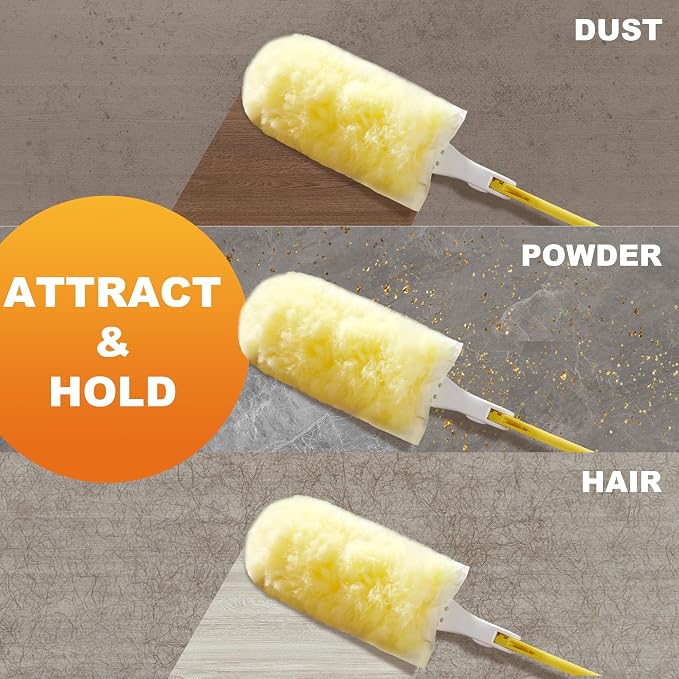 JOYMOOP Scented Telescopic Duster kit, 3FT Extendable Handle + 48 Yellow Refills - Image 8
