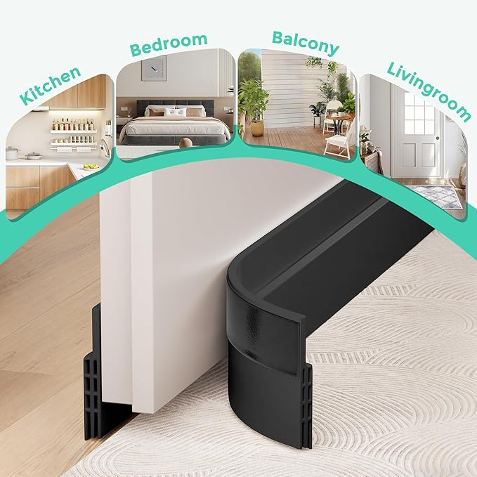 Hojoy Under Door Draft Stopper, Door Weather Stripping Door Seal, 2 Pack | - Image 6
