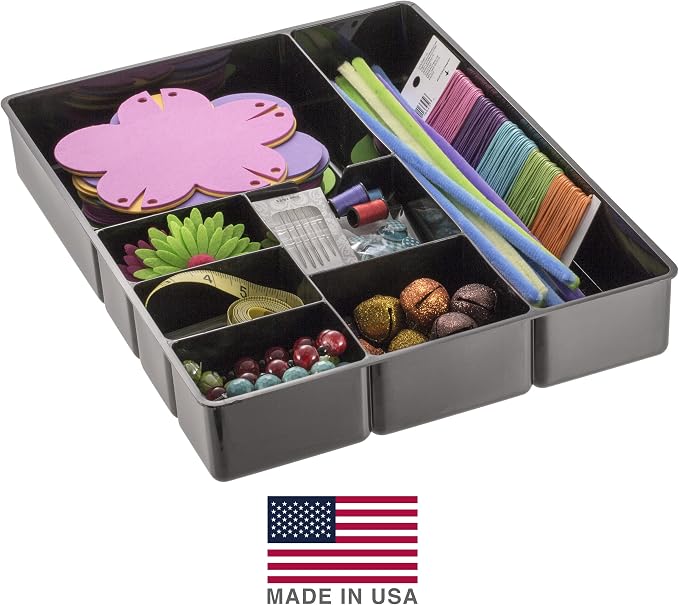 Officemate Deep Drawer Organizer Tray, 8 Compartments, 2 1/4"H x 15 1/8"W x 11 - Image 6