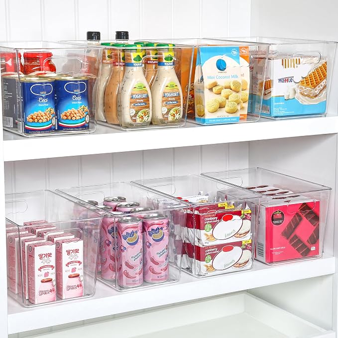 Vtopmart 6 Pack Clear Storage Bins, Pantry Storage Bins - Image 3