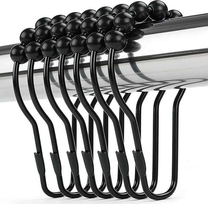 Shower Curtain Hooks Rings, Rustproof Metal Shower Curtain Rings by Unknown