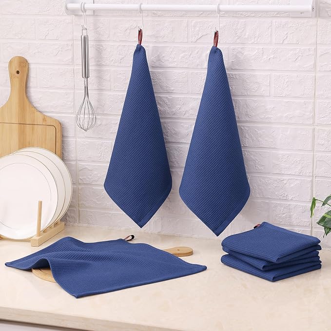 Homaxy 100% Cotton Waffle Weave Dish Cloths, 12 Pack - Image 7