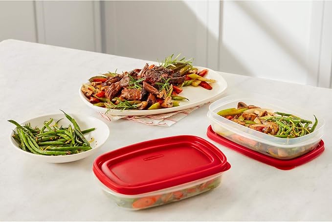 Rubbermaid EasyFindLids Meal Prep Containers 5.5 Cup Red - Image 6