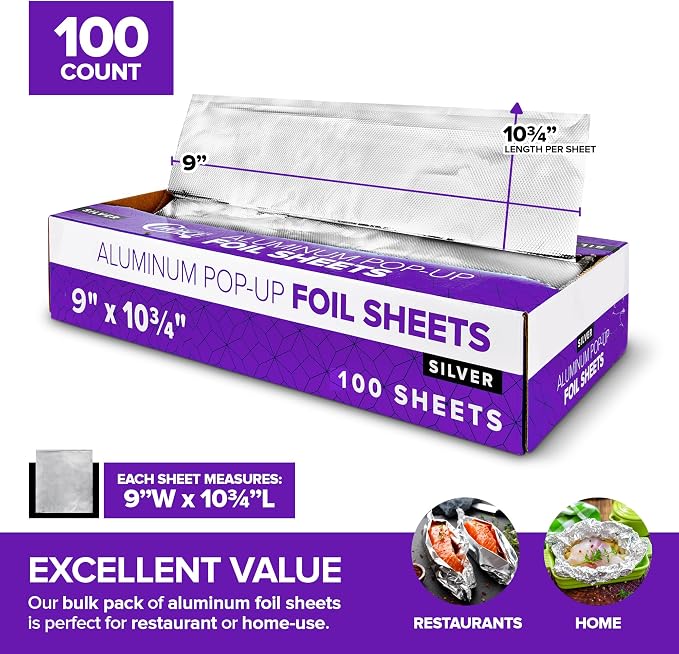 Pre-Cut Deli Aluminum Foil Sheets, Hot Dogs & Sandwiches - Image 2