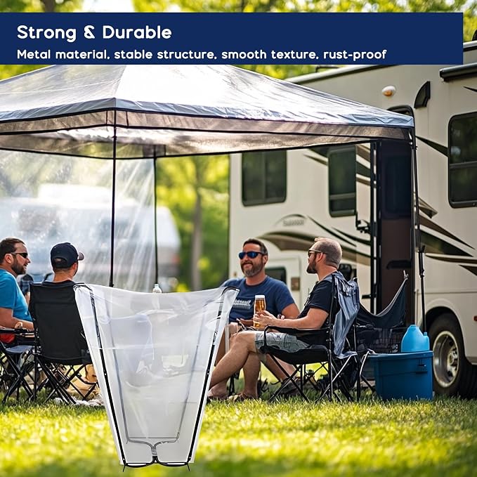 Outdoor Trash Bag Holder Stand, 2 Pack Metal Garbage Bag Holder - Image 4